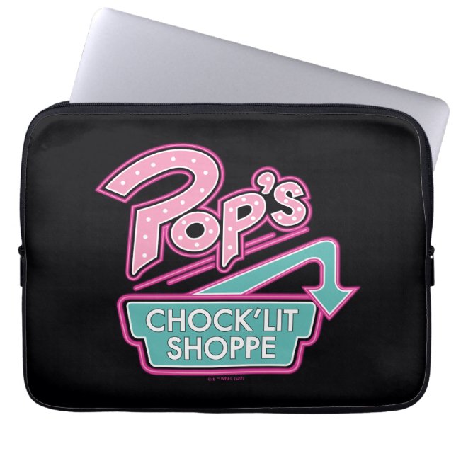 Pop's Chock'Lit Shoppe Pink Logo Laptop Sleeve (Front)