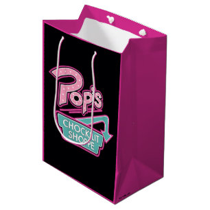 Pop's Chock'Lit Shoppe Pink Logo Medium Gift Bag
