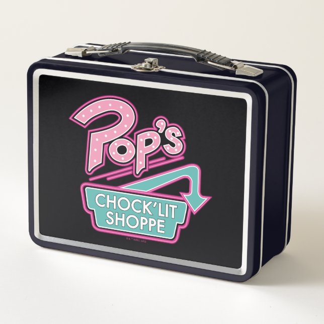 Pop's Chock'Lit Shoppe Pink Logo Metal Lunch Box (Front)