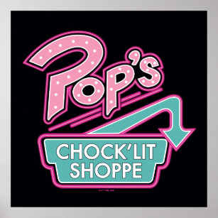 Pop's Chock'Lit Shoppe Pink Logo Poster