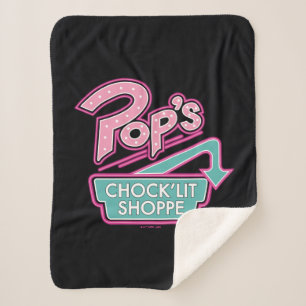 Pop's Chock'Lit Shoppe Pink Logo Sherpa Blanket