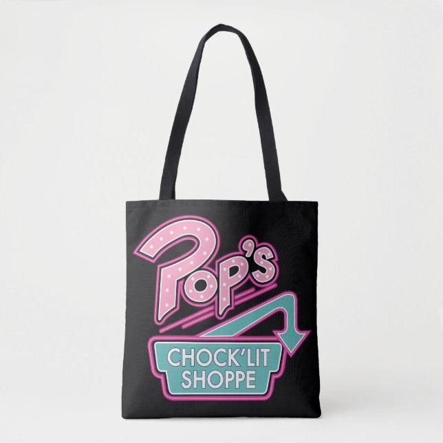 Pop's Chock'Lit Shoppe Pink Logo Tote Bag (Front)