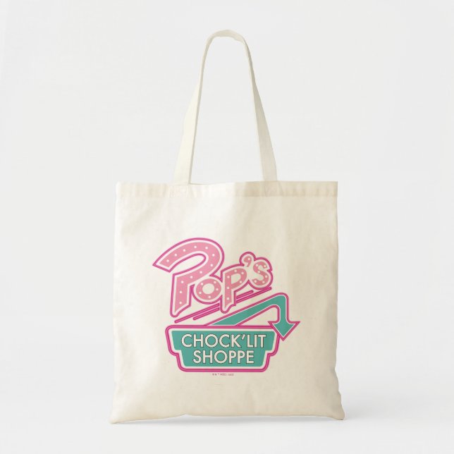 Pop's Chock'Lit Shoppe Pink Logo Tote Bag (Front)