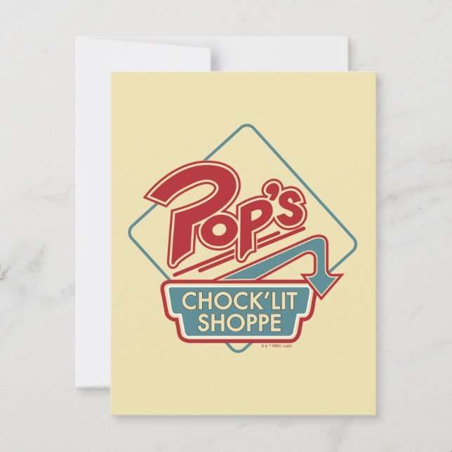 Pop's Chock'Lit Shoppe Red Logo Card (Front)