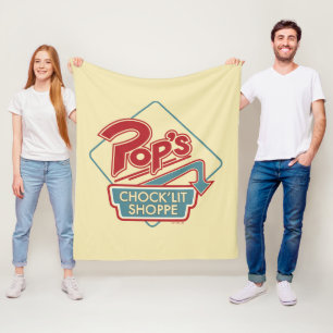 Pop's Chock'Lit Shoppe Red Logo Fleece Blanket
