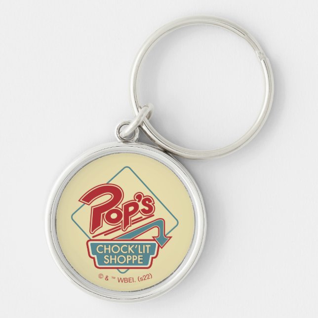 Pop's Chock'Lit Shoppe Red Logo Key Ring (Front)