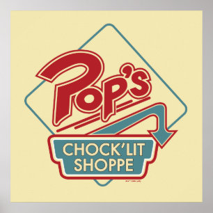 Pop's Chock'Lit Shoppe Red Logo Poster