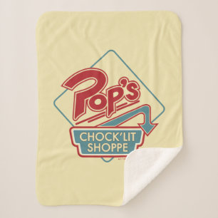 Pop's Chock'Lit Shoppe Red Logo Sherpa Blanket