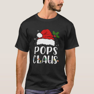 Pops Claus Christmas Pajama Family Matching Xmas T-Shirt