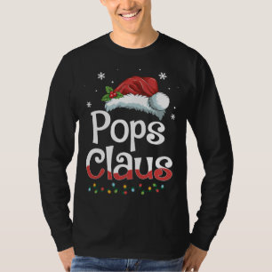 Pops Claus Santa Funny Christmas Pajama Matching F T-Shirt