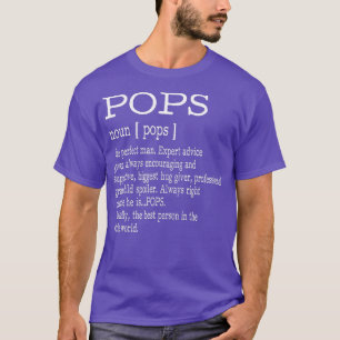Pops Definition Grandpa Fathers Day GiftsMen T-Shirt
