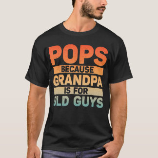 Pops Design For Grandpa From Grandkids Fathers Day T-Shirt