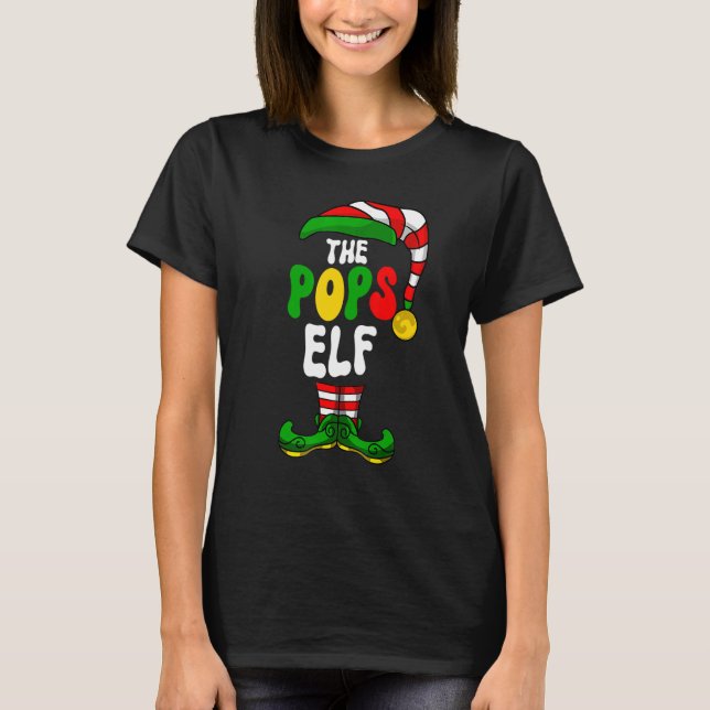 Pops Elf Pajama Matching Group Christmas Holiday G T-Shirt (Front)