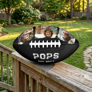 Pops Est Year 3 Photo Keepsake Varsity Style American Football