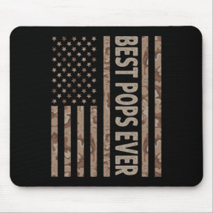 Pops Ever Us American Flag Funny Grandpa Father39s Mouse Mat