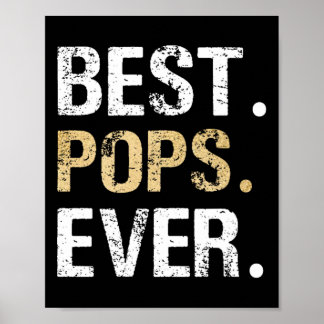 Pops Gift From Granddaughter Grandson Best Pops Ev Poster