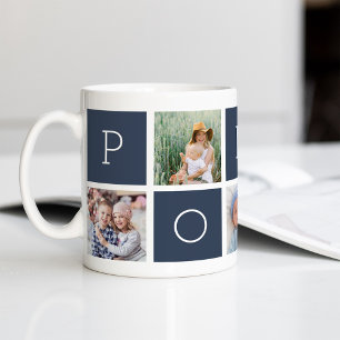 Pops Grandfather 5 Photo Collage Coffee Mug