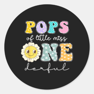Pops Of Little Wonderful 1st Birthday 1st Birthday Classic Round Sticker