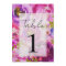 Pops of Pink & Purple Vibrant Floral Table Number