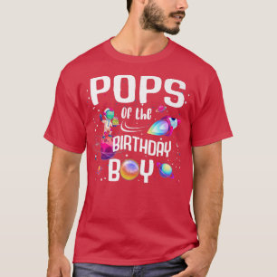 Pops Of The Birthday Boy Astronaut Space Family Th T-Shirt