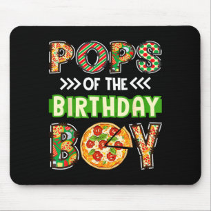 Pops of the boy birthday boy pizza lover party  mouse mat