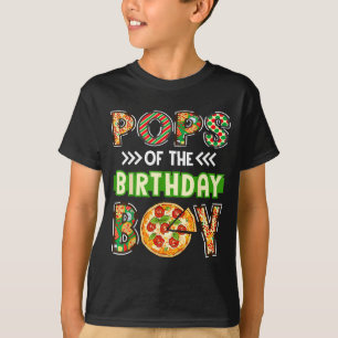 Pops of the boy birthday boy pizza lover party T-Shirt