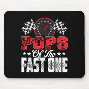 Pops Of The Fast One Birthday 1st Race Car Family  Mouse Mat