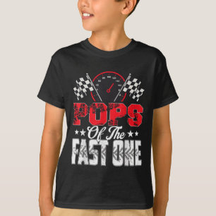 Pops Of The Fast One Birthday 1st Race Car Family T-Shirt