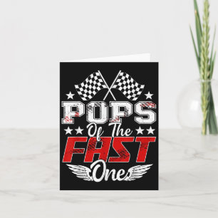 Pops Of The Fast One First Birthday Racing Car Fam Card