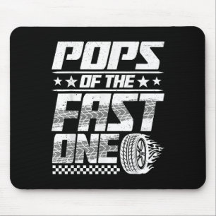 Pops Of The Fast One First Birthday Racing Car Fam Mouse Mat