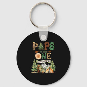 Pops of the one happy camper 1st birthday camping key ring