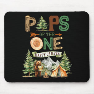 Pops of the one happy camper 1st birthday camping  mouse mat