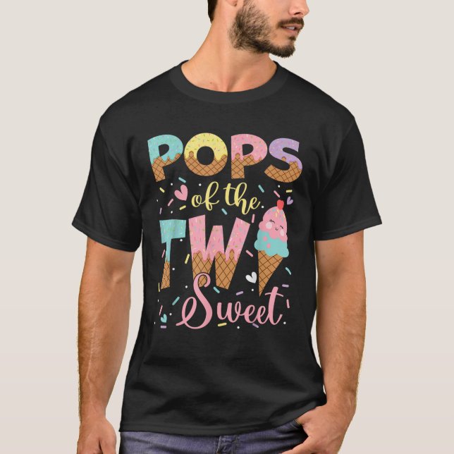 Pops Of The Two Sweet 2Nd Birthday Girl Ice Cream  T-Shirt (Front)