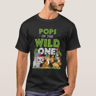 Pops of the Wild One Zoo Birthday Safari Jungle An T-Shirt