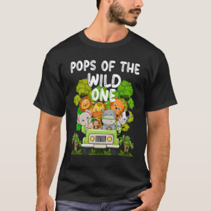 Pops Of The Wild One Zoo Truck Birthday Safari Ani T-Shirt