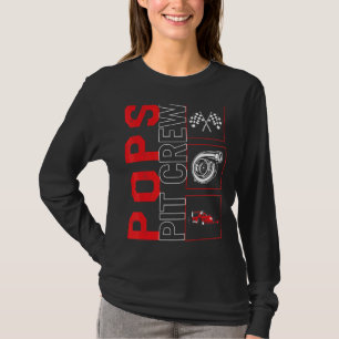 Pops Pit Crew Car Racing Race Driver Racecar  Race T-Shirt