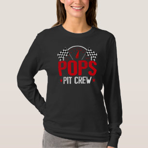 Pops Pit Crew Race Car Birthday Party Racing Famil T-Shirt
