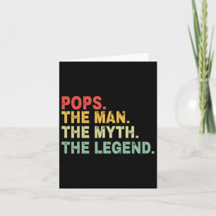 Pops The Man The Myth The Legend Fathers Day Gift Card