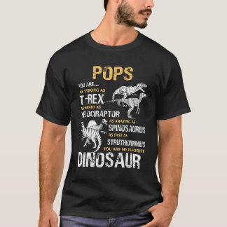 Pops You Are My Favourite Dinosaur Tee For Fathers