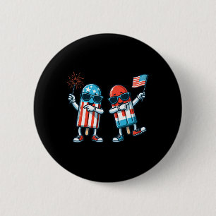 Popsicle American Flag 4th Of July Patriotic Summe 6 Cm Round Badge