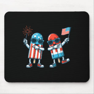 Popsicle American Flag 4th Of July Patriotic Summe Mouse Mat