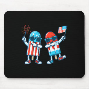 Popsicle American Flag 4th Of July Patriotic Summe Mouse Mat
