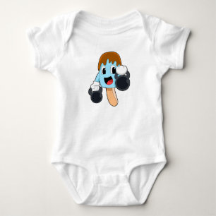 Popsicle at Strength training with Dumbbells Baby Bodysuit