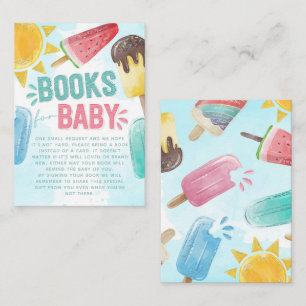 Popsicle Baby Shower Book Request Enclosure Card