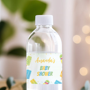 Popsicle Baby Shower Ice Cream Summer Party Water Bottle Label