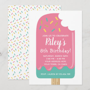 Popsicle Birthday Invitation