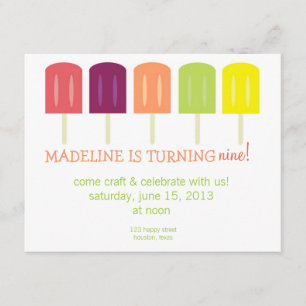 Popsicle Birthday Invitation