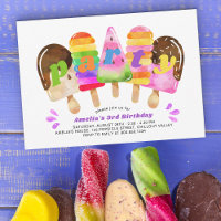 Popsicle Birthday Party Any Age Girls Colourful