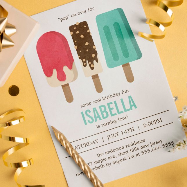 Popsicle Birthday Party Invitation (Creator Uploaded)