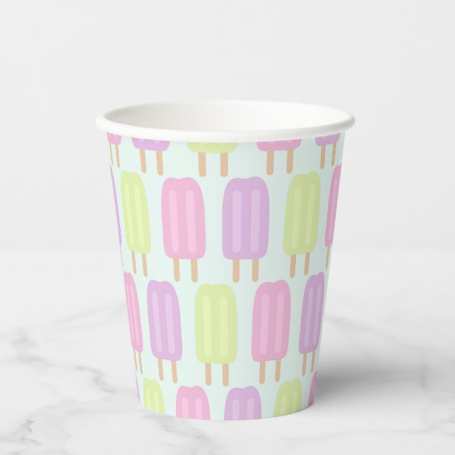 Popsicle Birthday Party Paper Cups (Front)